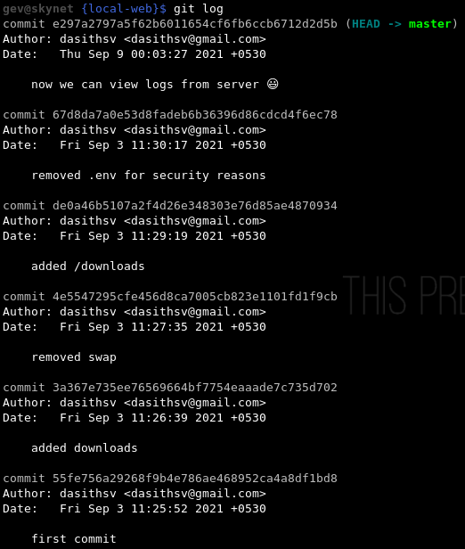git log